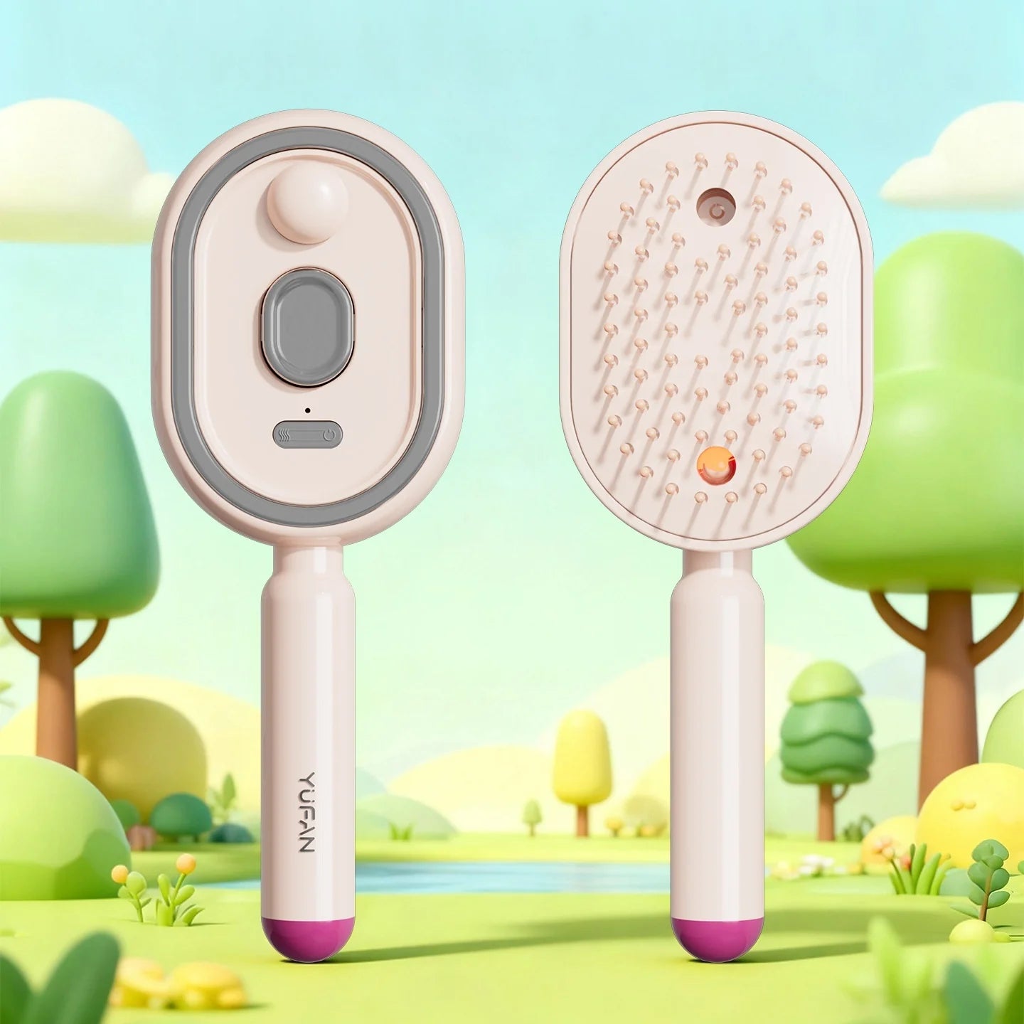 Electric Spray Airbag Massage Comb Essential Oil Atomized Hair Brush Anti-Static Salon Fluffy Modeling Hair Care Tools