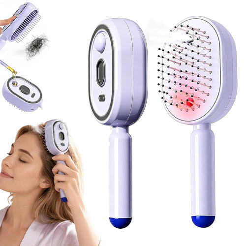 2026 New Electric Spray Air Cushion Massage Comb,3 in 1 Self-Clean Detangling Brush, Restores Silky Shine for Dry & Frizzy Hair, Premium Hair Care Tool for Women