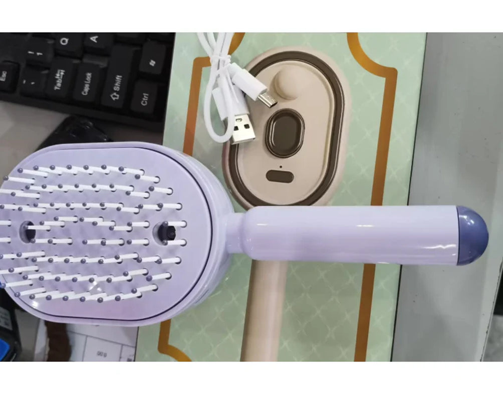 Electric Spray Airbag Massage Comb Essential Oil Atomized Hair Brush Anti-Static Salon Fluffy Modeling Hair Care Tools