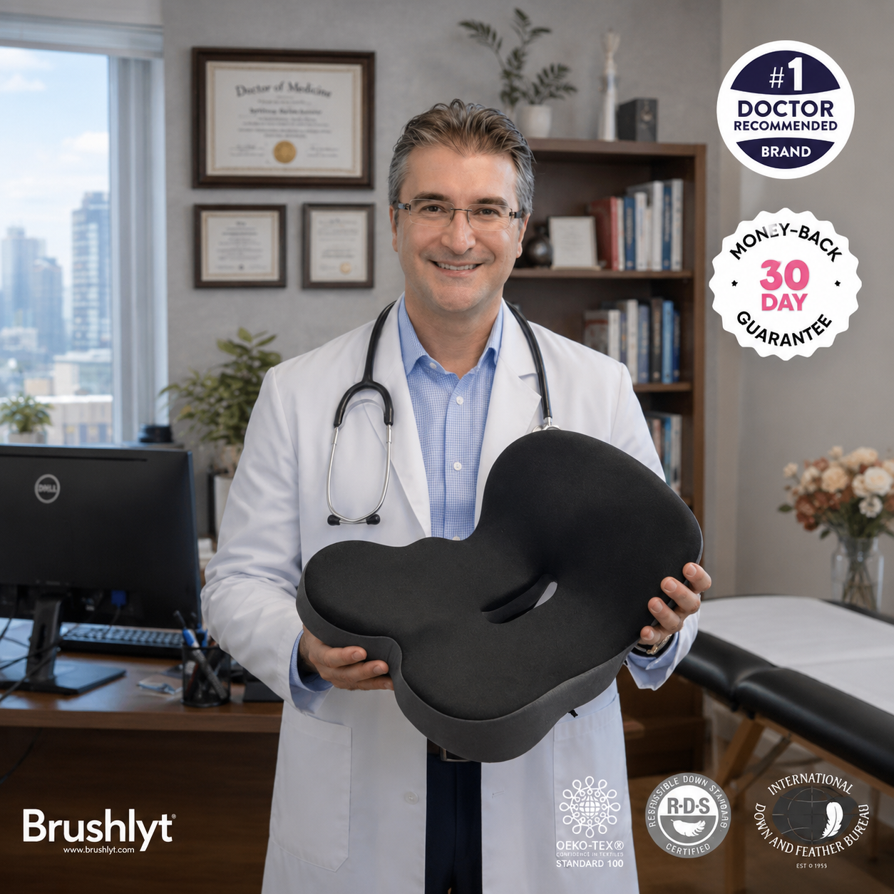 BRUSHLYT™ Orthopedic cushion