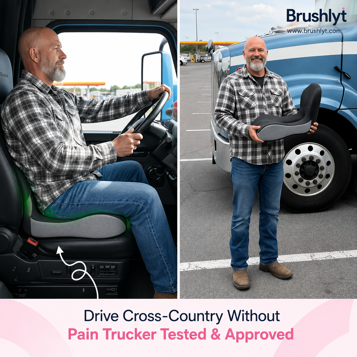BRUSHLYT™ Orthopedic cushion