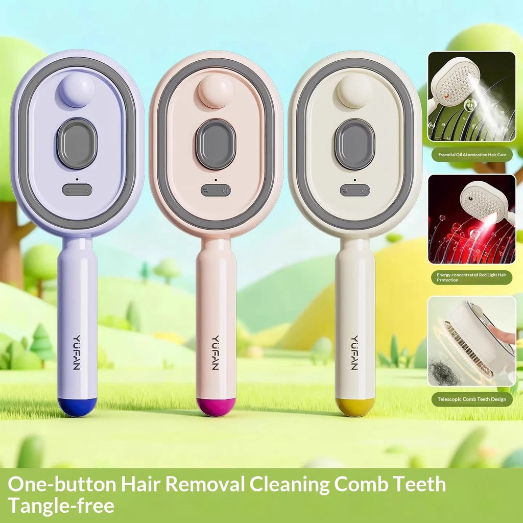 Electric Spray Airbag Massage Comb Essential Oil Atomized Hair Brush Anti-Static Salon Fluffy Modeling Hair Care Tools